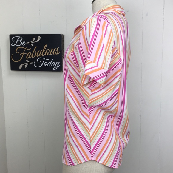 Vintage Robert Louis Fruity Stripes Button Up - Picture 6 of 8